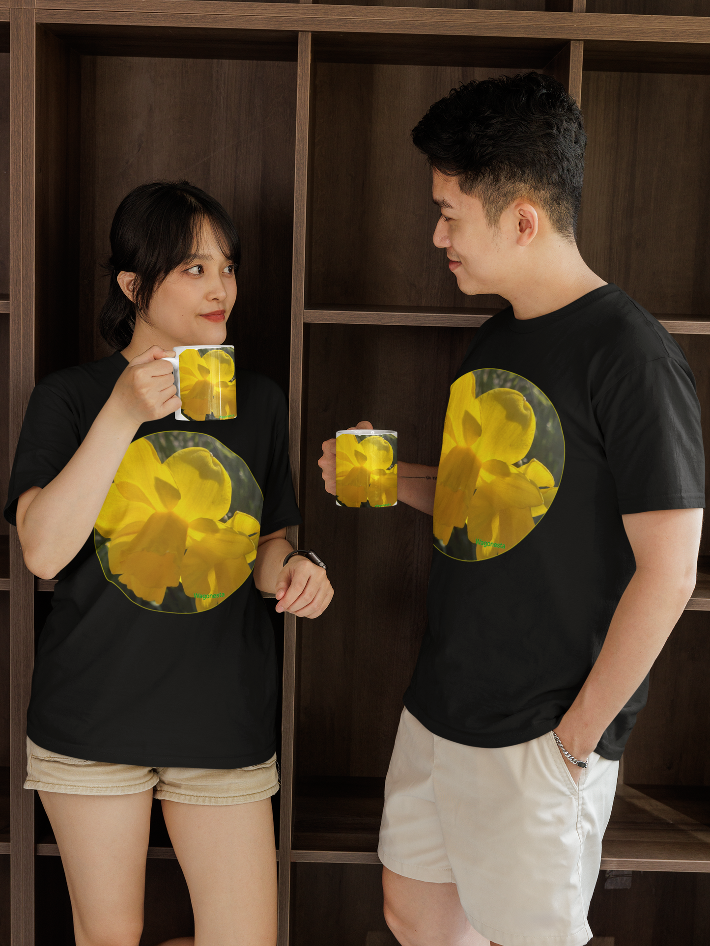 Bright Yellow Daffodil -Unisex Jersey Short Sleeve Tee - Bella+Canvas+Mug 'n Tee