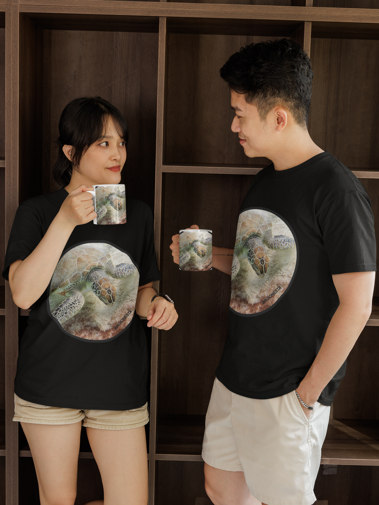 Salt Pier Turtle - Unisex Jersey Short Sleeve Tee - Bella+Canvas-Mug 'n Tee