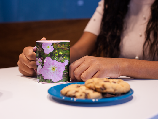 11 oz. Two-Tone Mug (Pink) - Wagonesta - Mexican Primrose