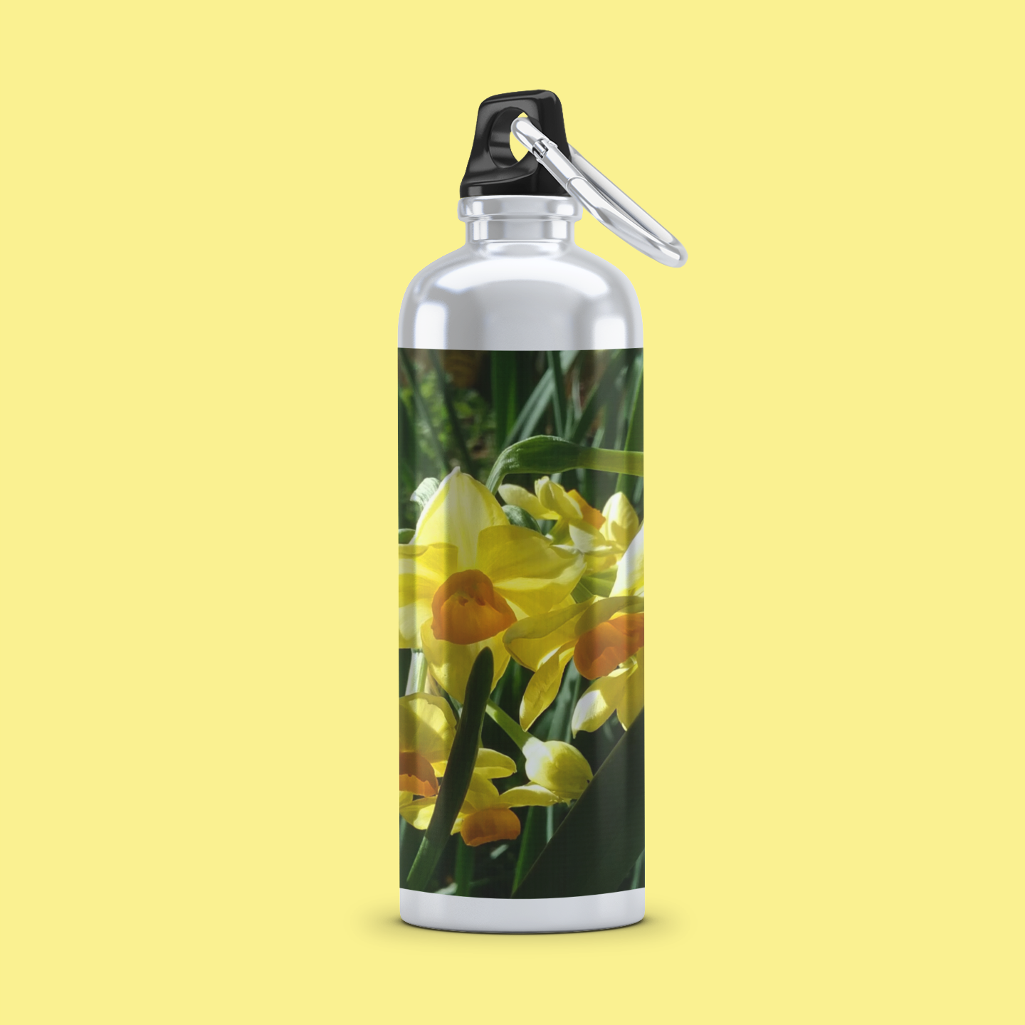 20 oz SS Water Bottle Stainless Steel- Wagonesta - Bouquet of Daffodils