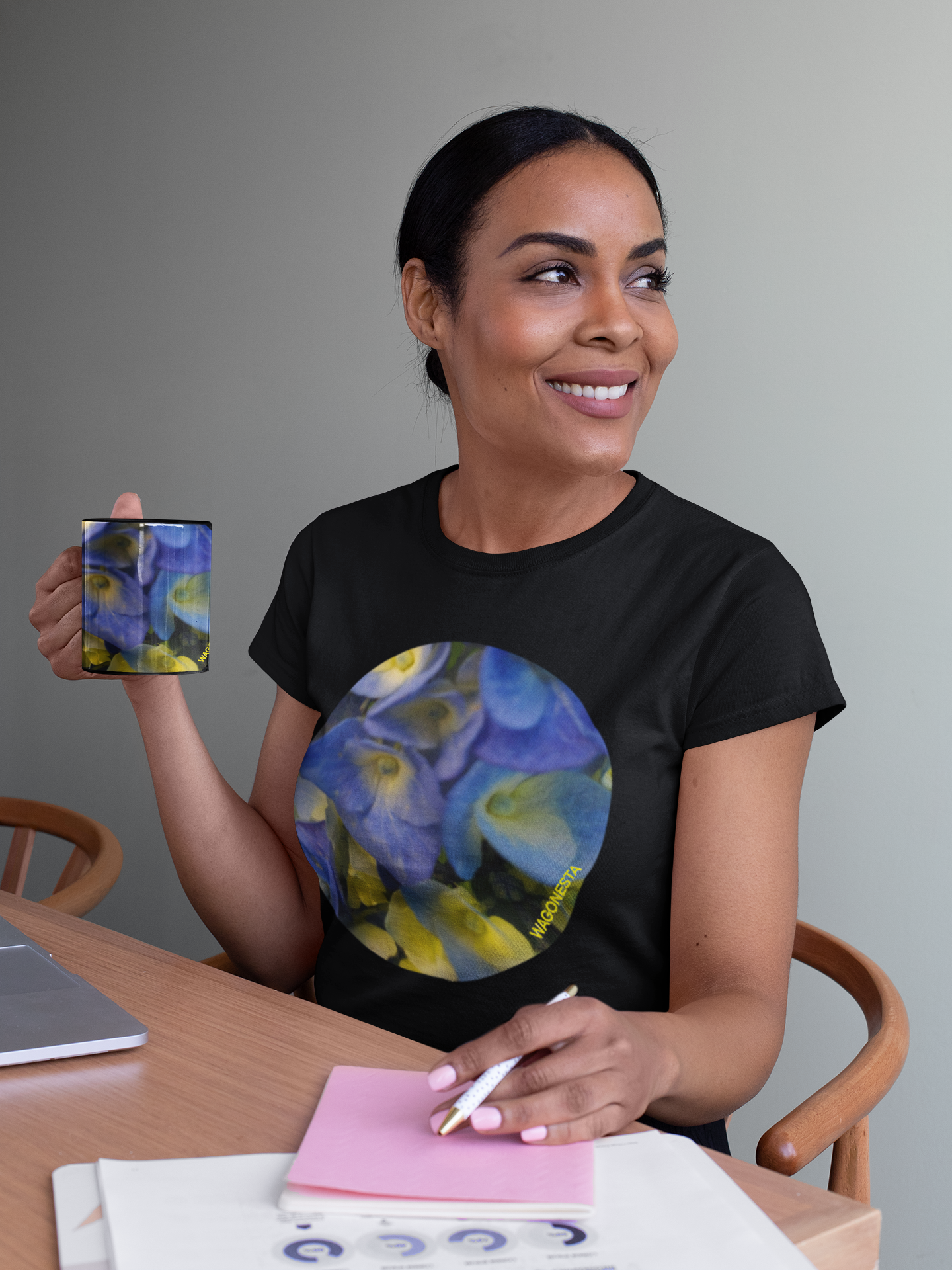 Blue Hydrangea Women's Tee + Mug 'n Tee