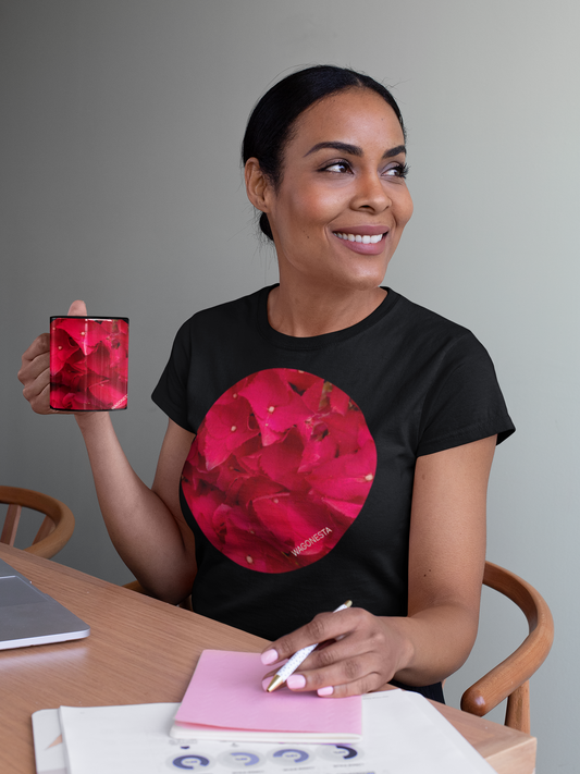 Red Hydrangea- Women's Softstyle Tee - Gildan - Mug 'n Tee