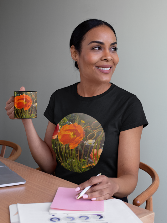 Icelandic Poppies-  Women's Softstyle Tee - Gildan +Mug 'n Tee