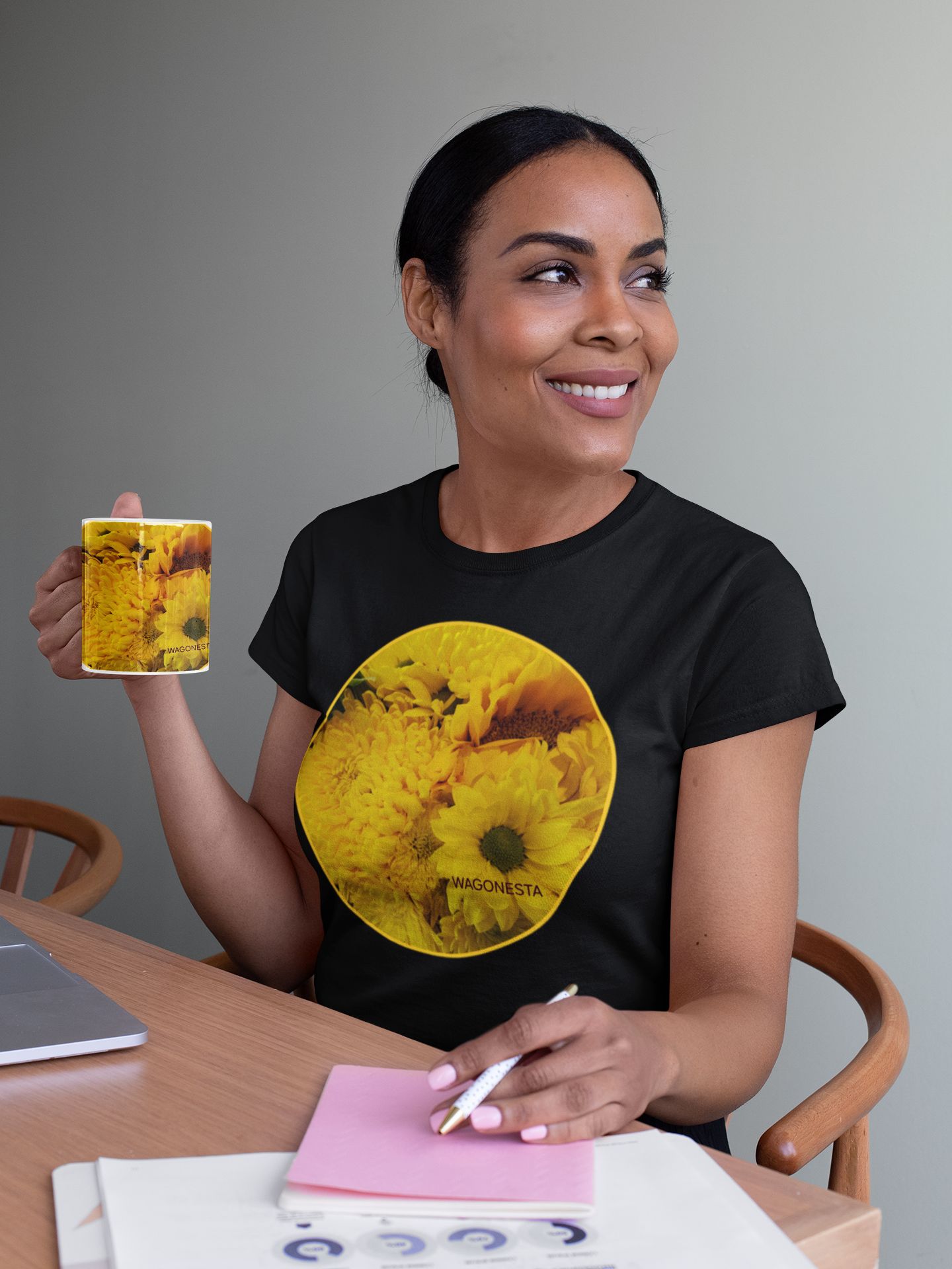 Yellow Bouquet  - Women's Softstyle Tee - Gildan + Mug 'n Tee