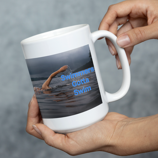 15 oz Ceramic Mug - Wagonesta - Swimmers Gotta Swim