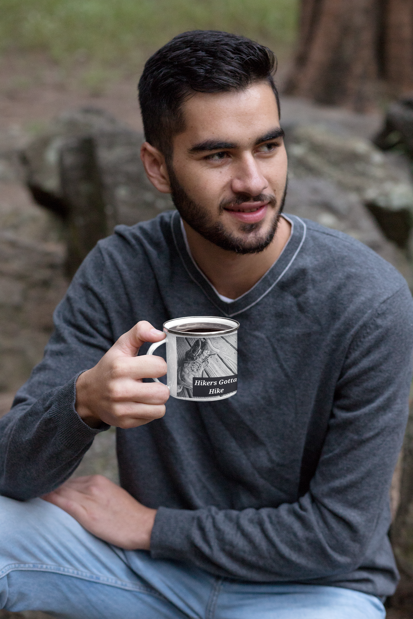 ENAMEL **  Campfire Mug - Wagonesta - Hikers Gotta Hike