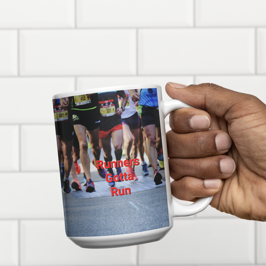 15 oz Ceramic Mug - Wagonesta- Runners Gotta Run