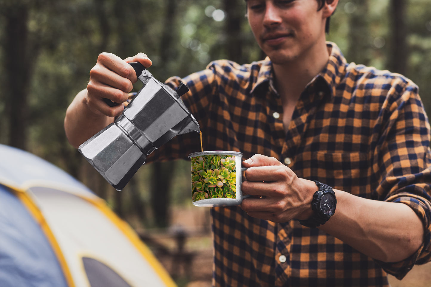 Enamel Mug - Wagonesta- Succulents