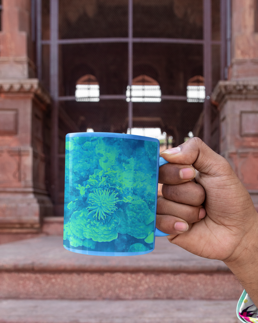 11 oz. Two-Tone Mug (Blue) - Wagonesta - Under the Sea