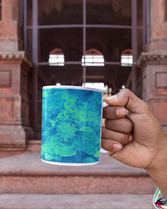 11 oz Ceramic Mug - Wagonesta- Underwater Garden