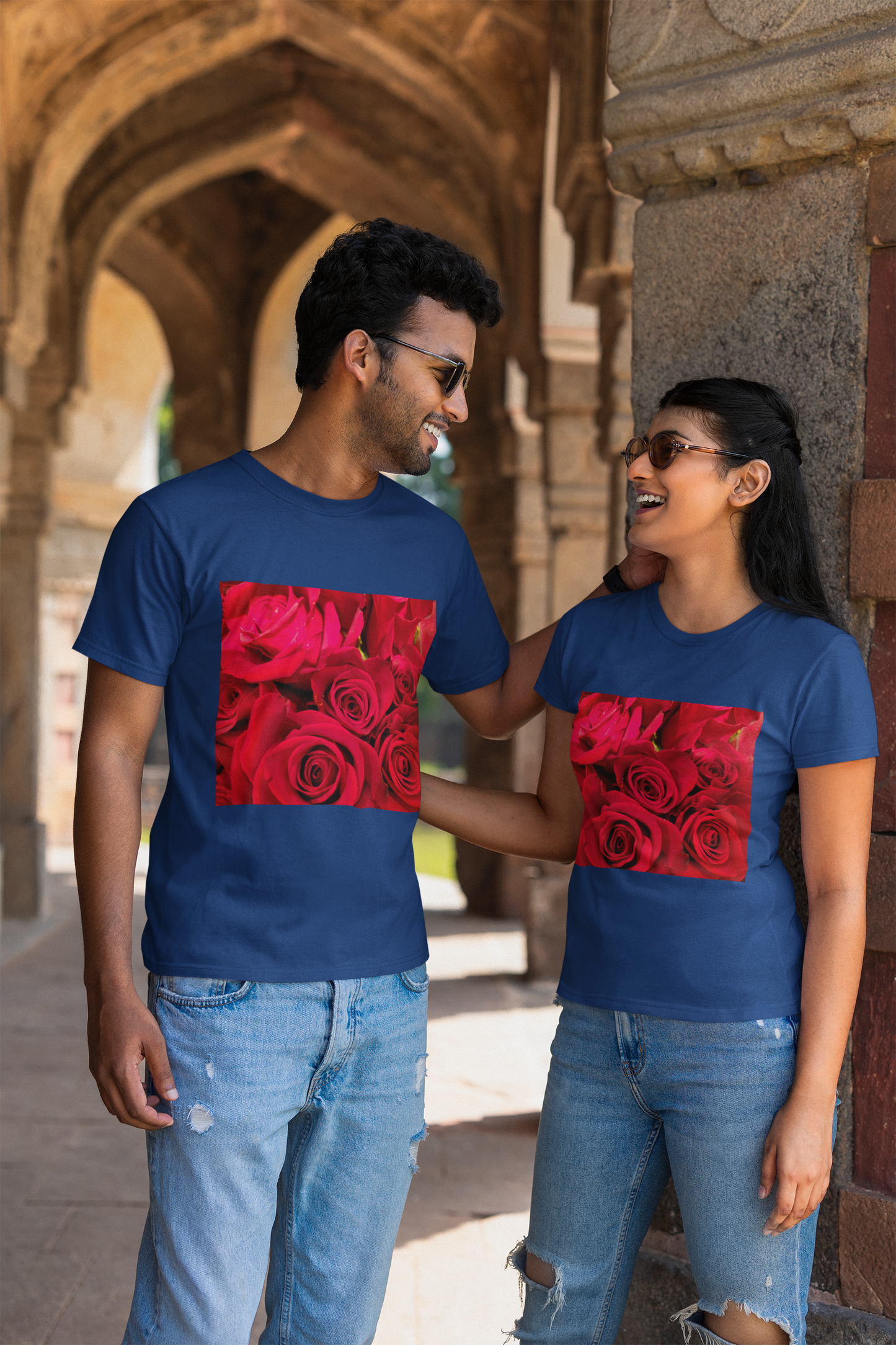 Red Roses - Unisex Jersey Short Sleeve Tee - Bella+Canvas + Mug 'n Tee