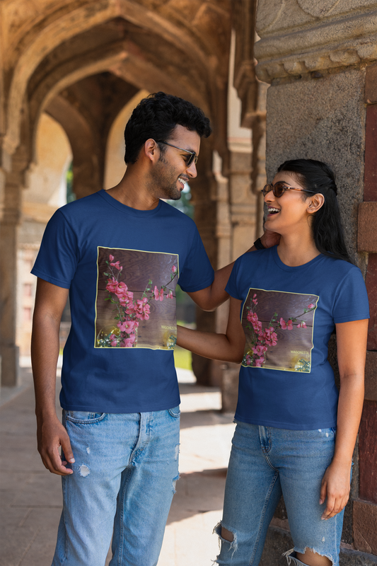 RAINDROPS ON PETALS- Unisex t-shirt