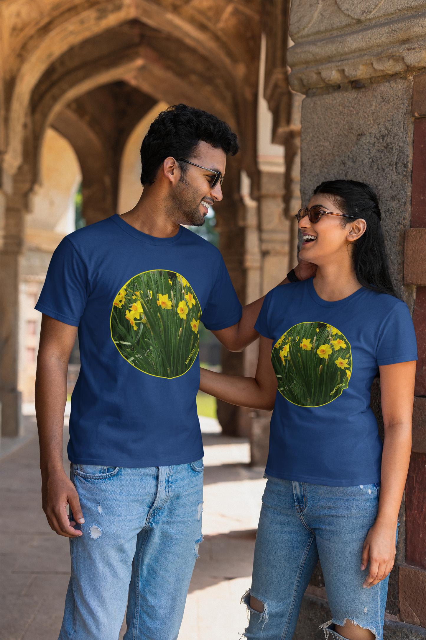 Daffodils in Green - Unisex Jersey Short Sleeve Tee - Bella+Canvas+Mug 'n Tee