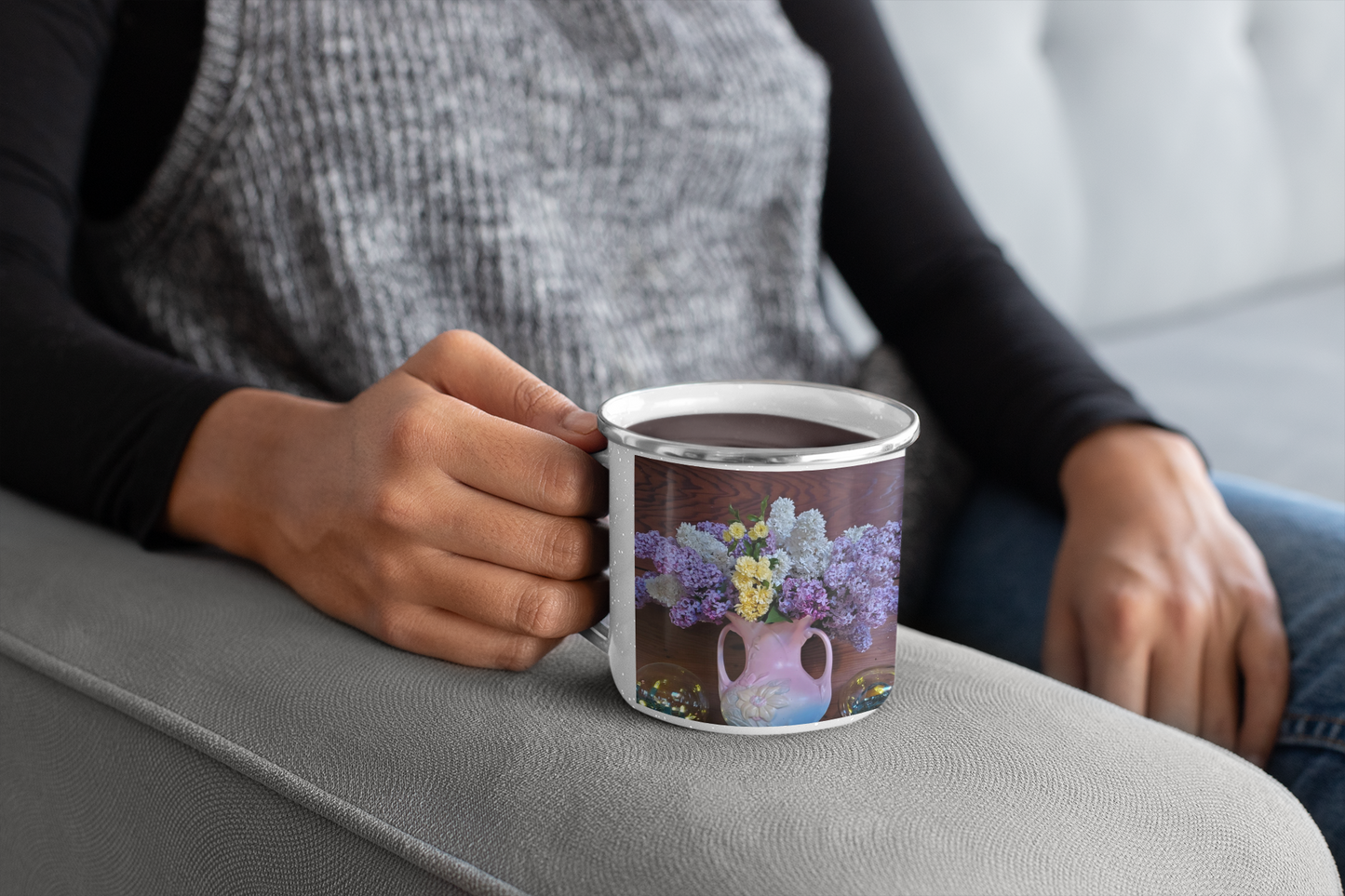 Enamel Mug - Wagonesta - Lilacs on the Mantle