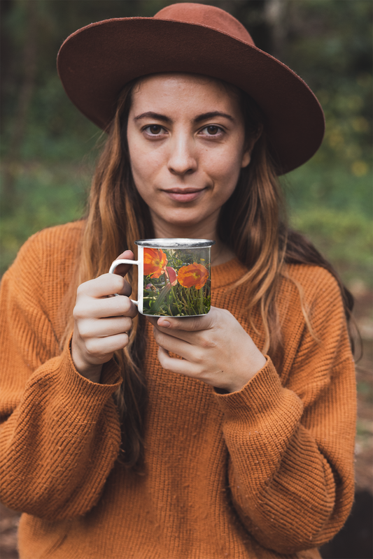 Enamel Mug - Wagonesta- Icelandic Poppies