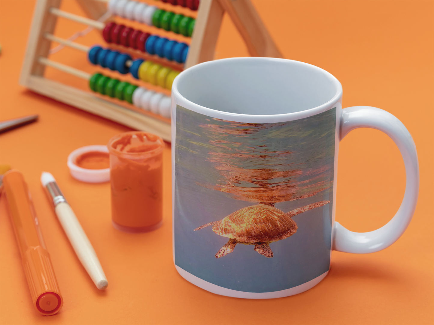 11 oz Ceramic Mug - Wagonesta - Glowing Turtle