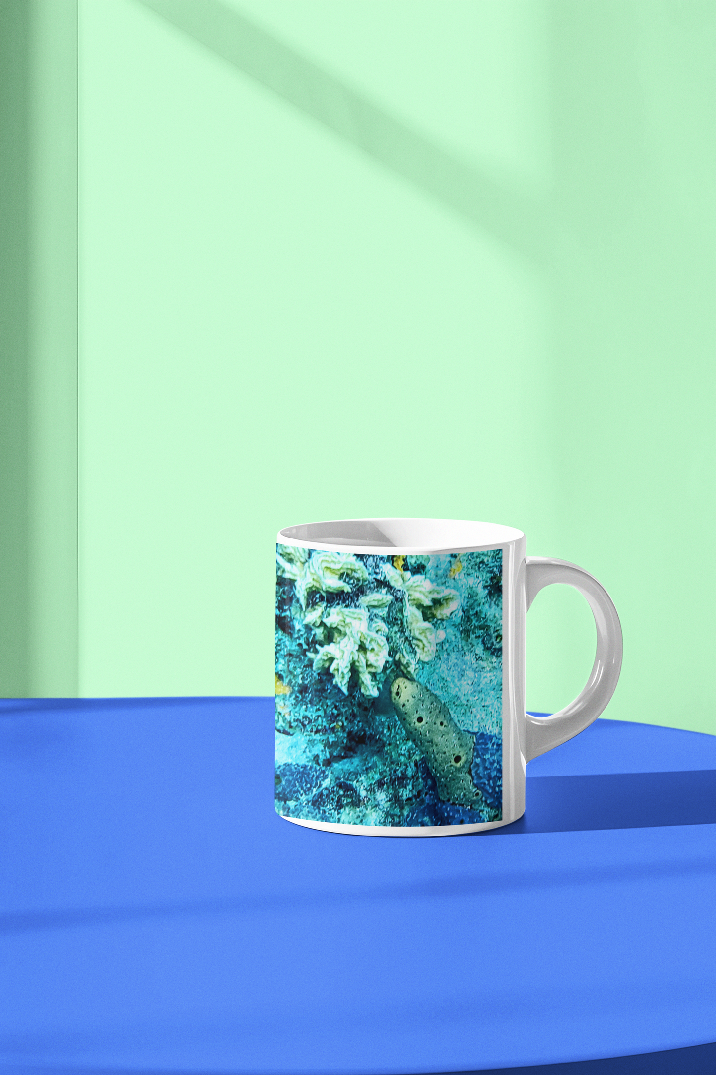 11 oz Ceramic Mug - Wagonesta - Shades of Coral