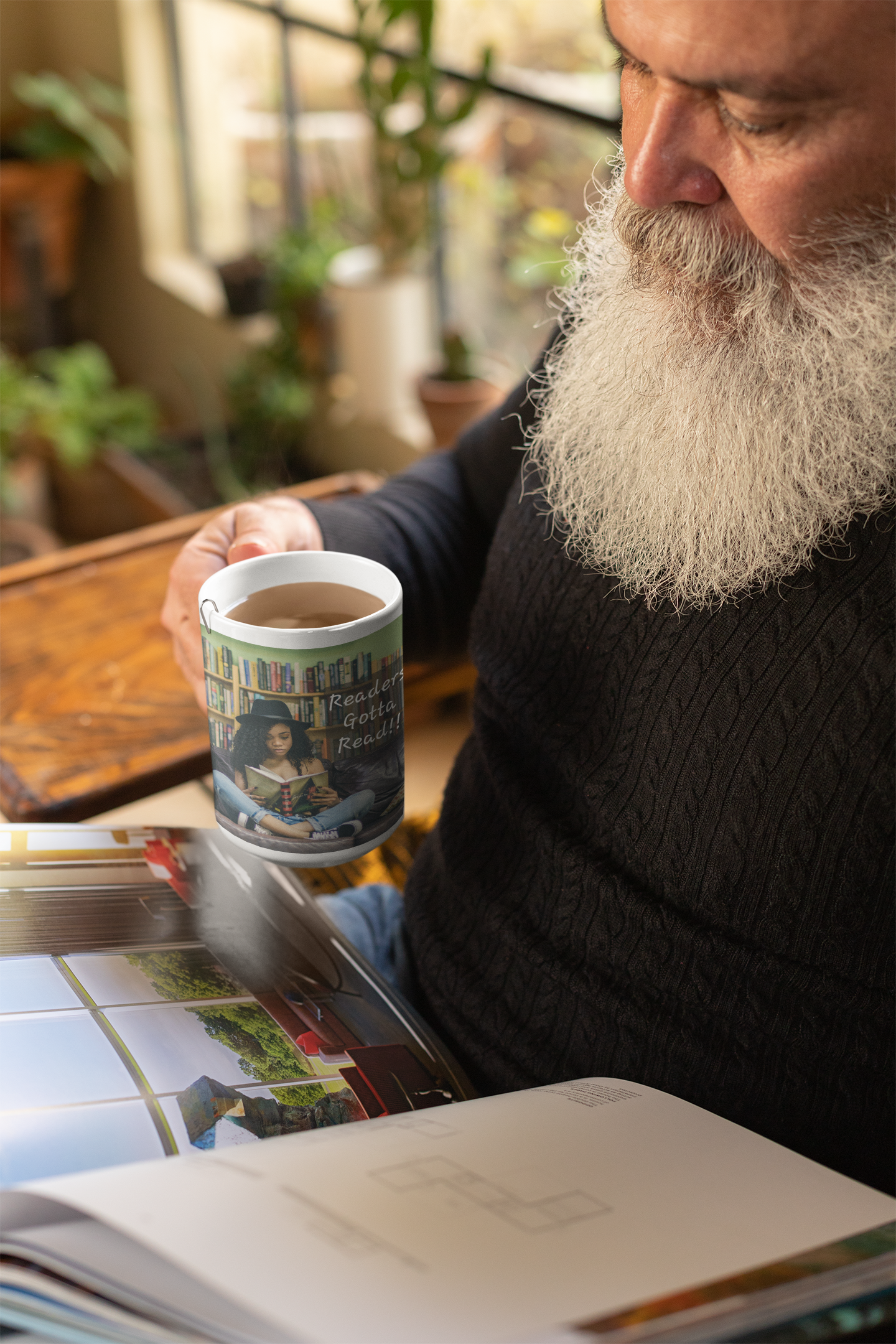 15 oz Ceramic Mug - Wagonesta - Readers Gotta Read