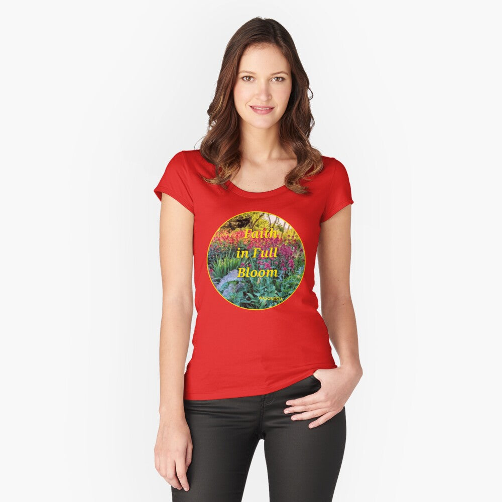 FAITH - FAITH IN FULL BLOOM Women's 100% Cotton Short Sleeve Tee