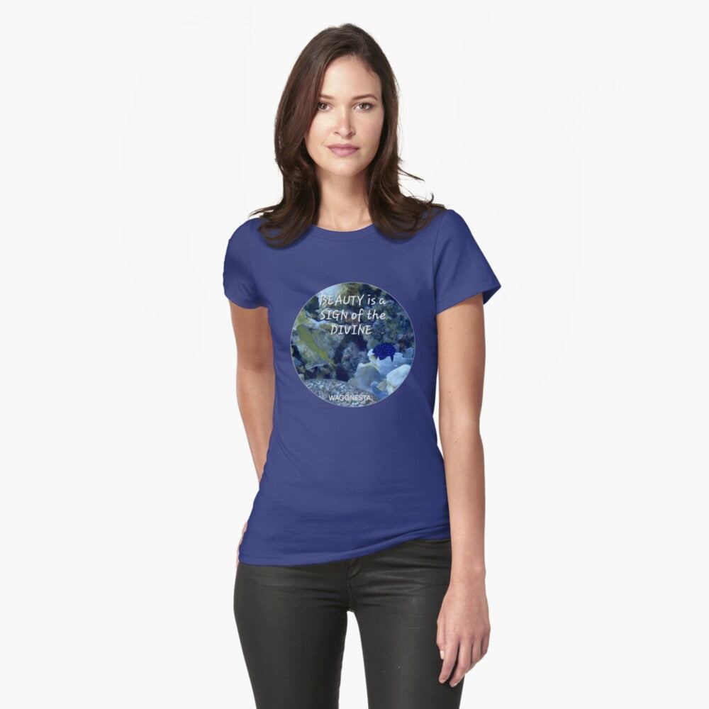 FAITH - BEAUTY IS THE SIGN OF THE DEVINE -  Unisex Fitted T-Shirt