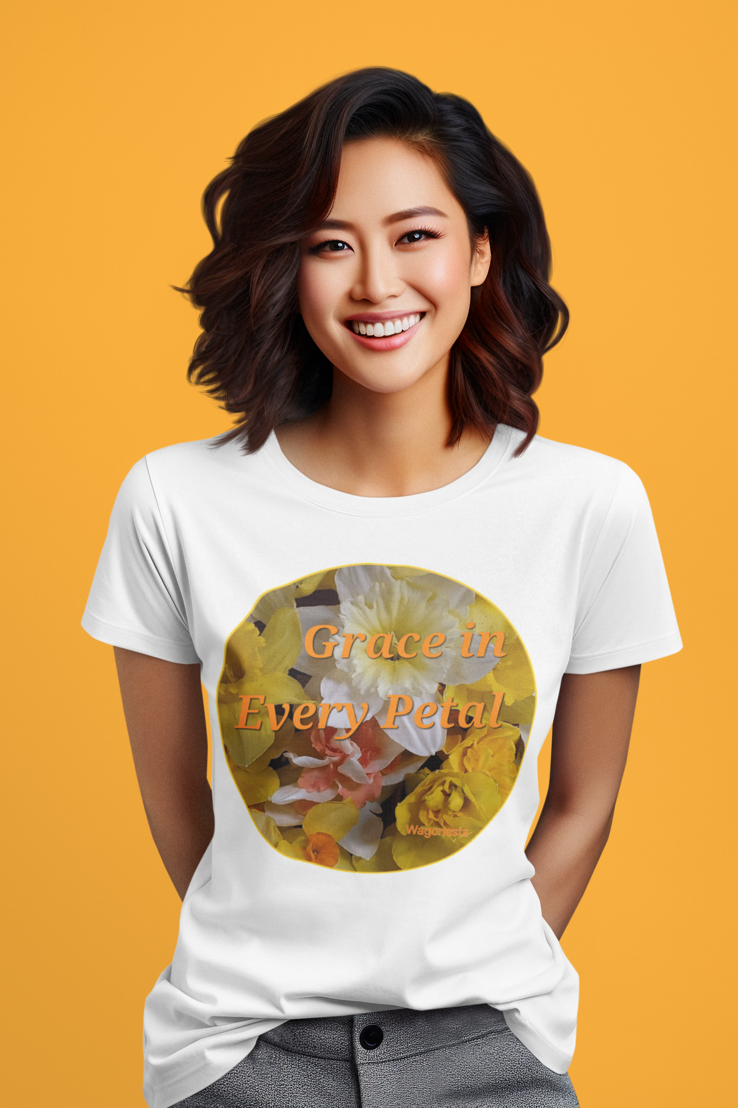 FAITH - GRACE IN EVERY PETAL- Women's 100% Cotton Short Sleeve Tee