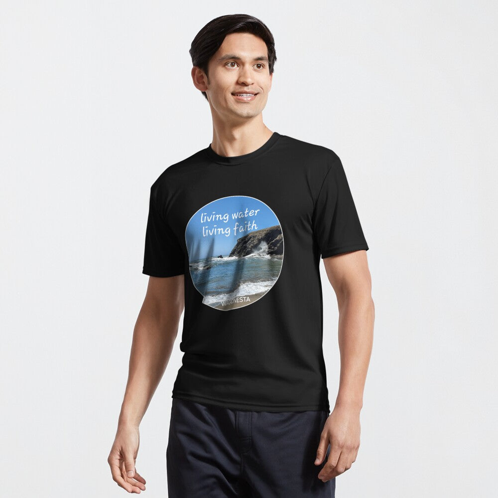FAITH - LIVING WATER LIVING FAITH- Men's Short Sleeve Tee Shirt