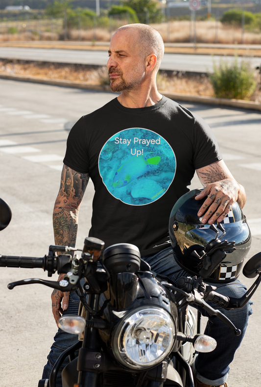 FAITH - STAYED PRAYED UP -Men's 100% Cotton Short Sleeve Tee