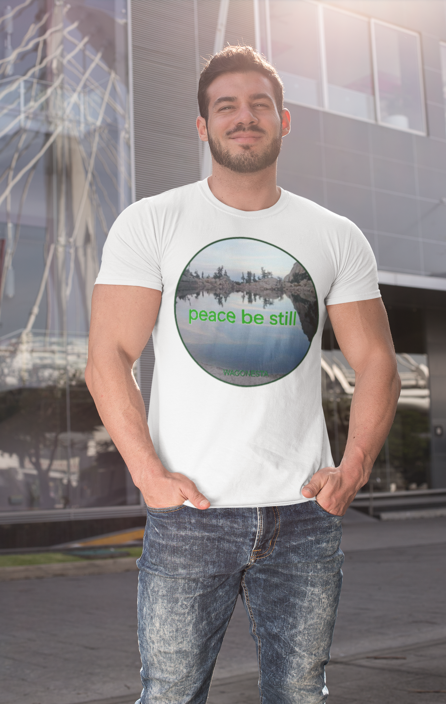 FAITH - peace be still - Unisex Fitted T-Shirt
