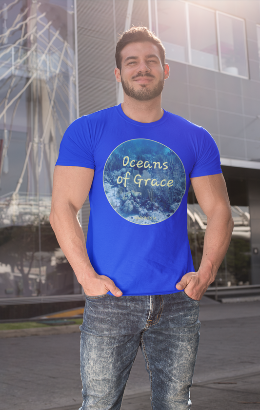 FAITH - OCEANS OF GRACE - Men's  Short Sleeve Tee Shirt