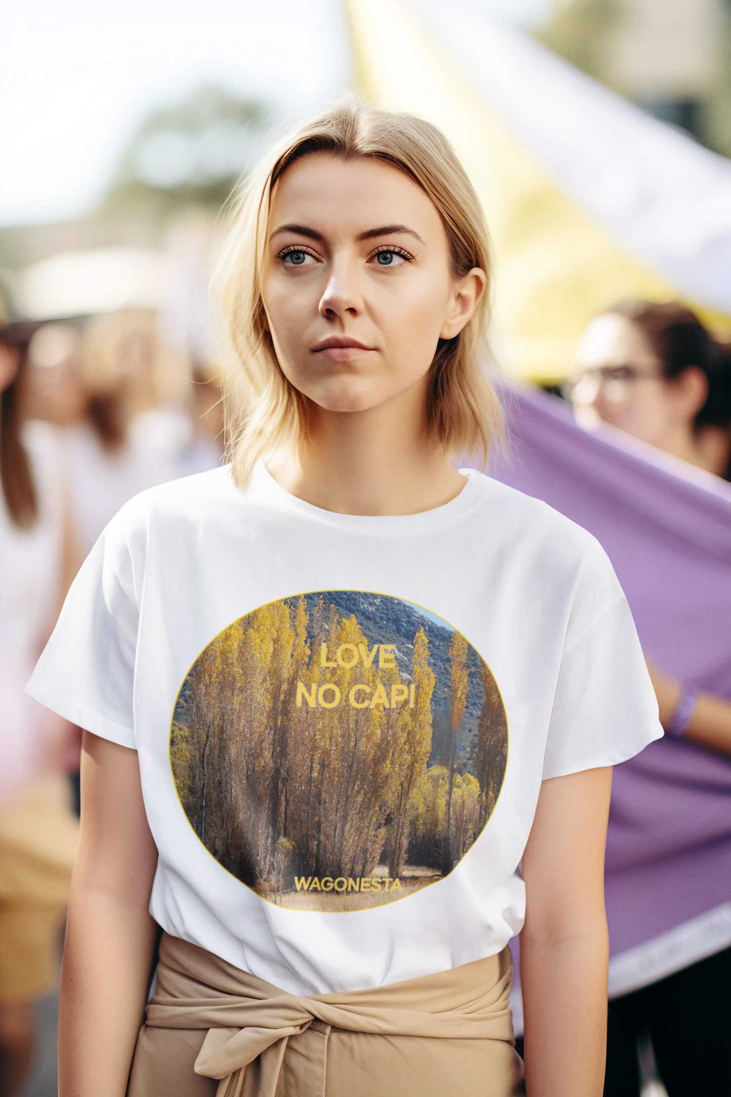 FAITH - LOVE, NO CAP! - Women's 100% Cotton Short Sleeve Tee