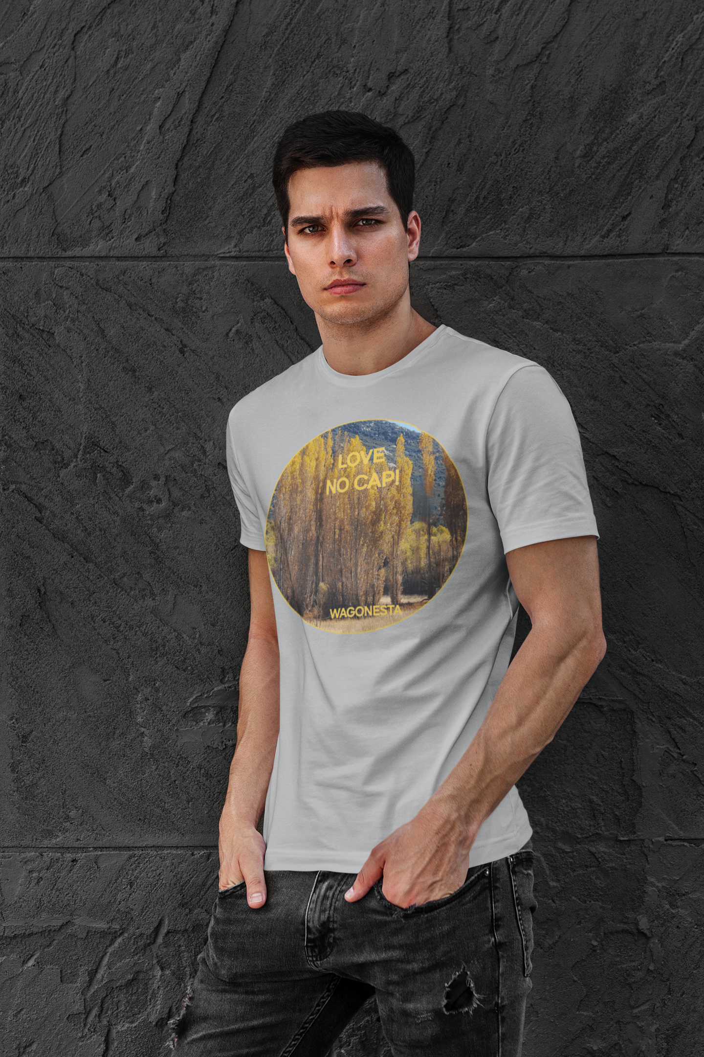 FAITH - LOVE, NO CAP! Men's 100% Cotton Short Sleeve Tee Shirt