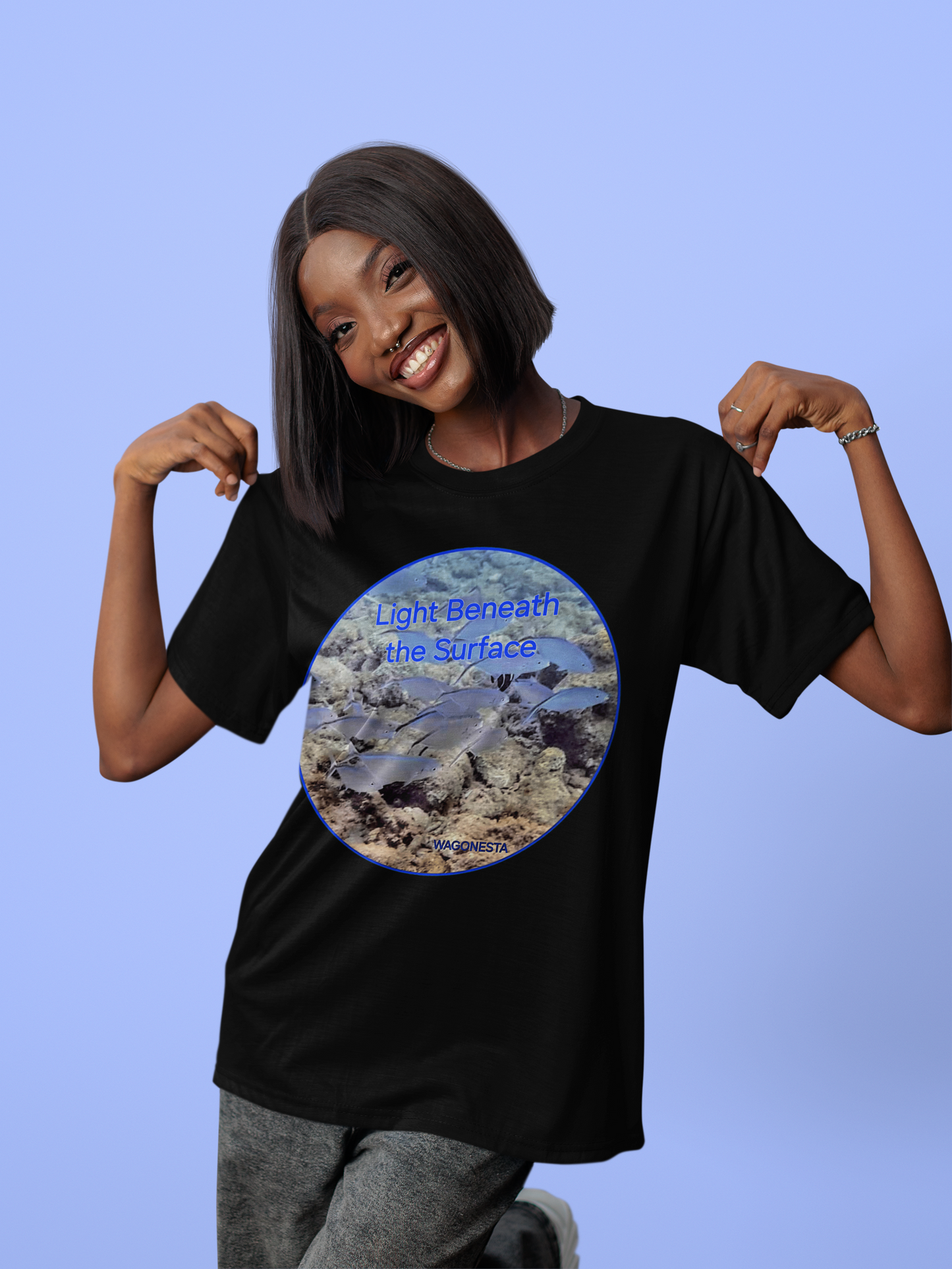 FAITH - LIGHT BENEATH THE SURFACE - Unisex Fitted T-Shirt