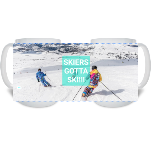 15 oz Ceramic Mug - Wagonesta - Skiers Gotta Ski