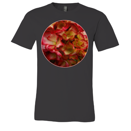 Red Edged Hydrangea- Unisex Jersey Short Sleeve Tee - Bella+Canvas + Mug ' n Tee