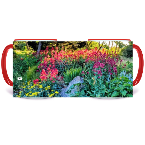 11 oz. Two-Tone Mug (Red) - Wagonesta - East Garden