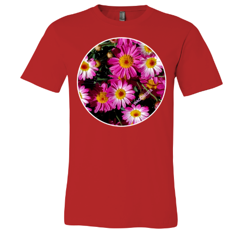 Pink Posies  - Unisex Jersey Short Sleeve Tee - Bella+Canvas + Mug 'n Tee