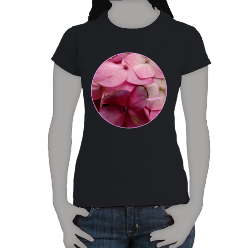 Pink Hydrangea- Women's Softstyle Tee - Gildan +Mug 'n Tee