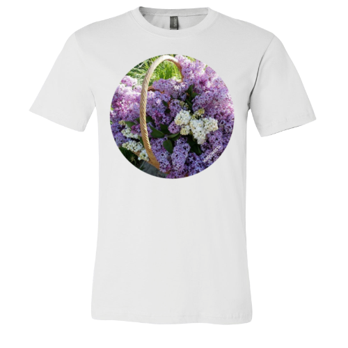 Lilacs in a Basket - Unisex Jersey Short Sleeve Tee - Bella+Canvas+Mug 'n Tee