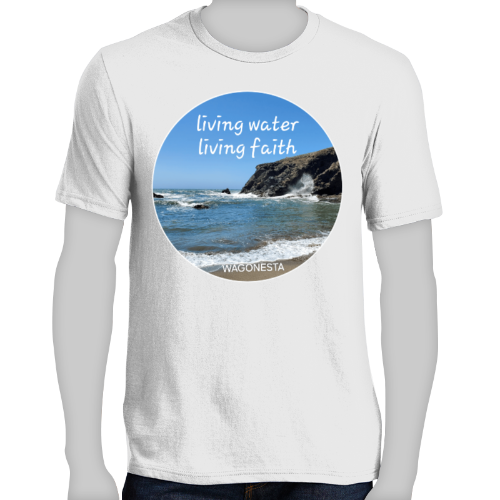 FAITH - LIVING WATER LIVING FAITH- Men's Short Sleeve Tee Shirt