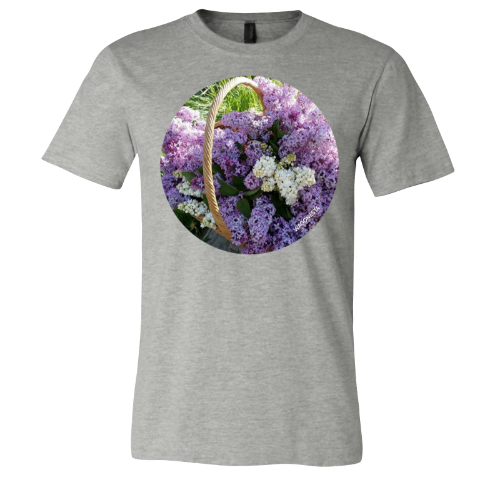 Basket of Lilacs - Unisex Jersey Short Sleeve Tee - Bella+Canvas+Mug 'n Tee