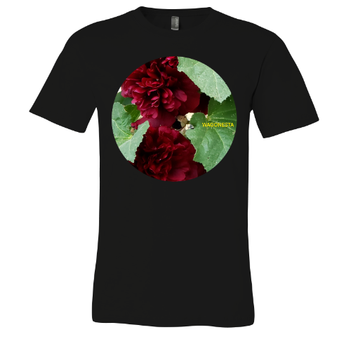 Double Hollyhocks- Unisex Jersey Short Sleeve Tee - Bella+Canvas +Mug 'n Tee