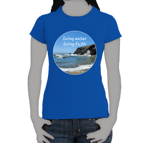 FAITH - LIVING WATER,  LIVING FAITH - Women's 100% Cotton Short Sleeve Tee