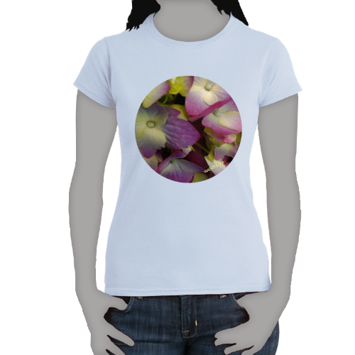 Lavender Yellow  Hydrangea - Women's Softstyle Tee - Gildan + Mug 'n Tee