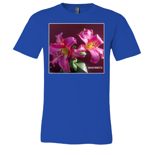 Pink Lilies - Unisex Jersey Short Sleeve Tee - Bella+Canvas +Mug 'n Tee