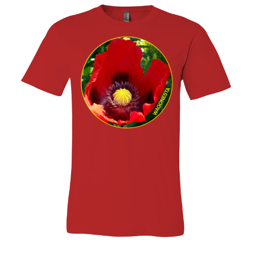 Large Oriental Poppy - Unisex Jersey Short Sleeve Tee - Bella+Canvas +Mug 'n Tee