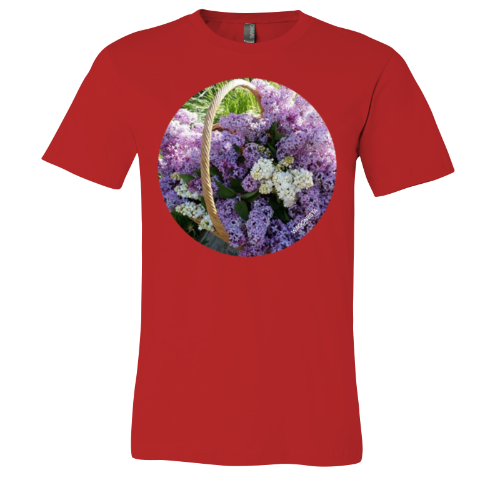 Lilacs in a Basket - Unisex Jersey Short Sleeve Tee - Bella+Canvas+Mug 'n Tee