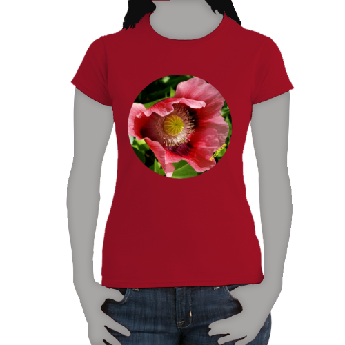 Oriental Poppy Women's Softstyle Tee - Gildan + Mug  'n Tee