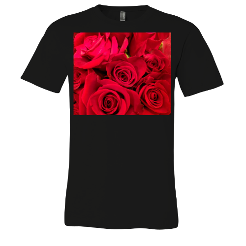 Red Roses - Unisex Jersey Short Sleeve Tee - Bella+Canvas+Mug 'n Tee