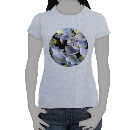 Light Periwinkle Hydrangeas- Women's Softstyle Tee - Gildan + Mug 'n Tee