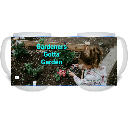 15 oz Ceramic Mug - Wagonesta- Gardeners Gotta Garden- 1